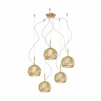 KOLARZ 0392.35.3.AQ.CH LUNA lampa wisząca złoto 24K
