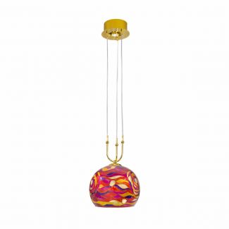 KOLARZ 0392.31+1M.3.AQ.RV LUNA lampa wisząca złoto 24K