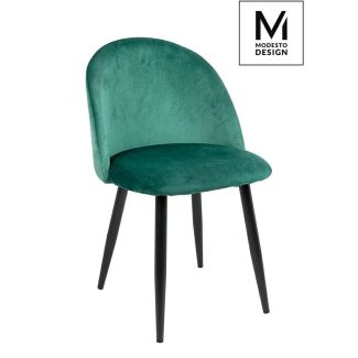 MODESTO DESIGN XW-01.GREEN MODESTO krzesło NICOLE zielone - welur, metal