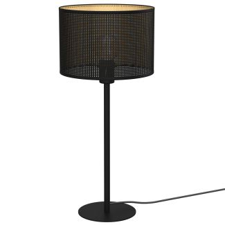 LUMINEX 5257 oprawa przenośna Loft shade lampa stołowa czarny złoty