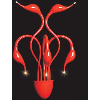 LUMINA DECO LDW 6028-5 (RD) LAMPA ŚCIENNA KINKIET NOWOCZESNY MAGICA RED W5