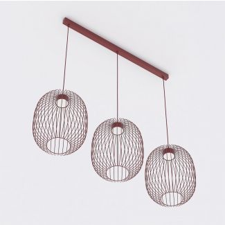 EMIBIG 1700/3 MANTRA 3 BURGUNDY Lampa wisząca