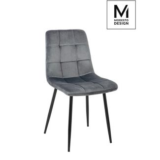 Modesto Design J-06.GREY MODESTO krzesło CARLO ciemny szary - welur, metal