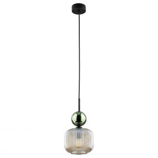 TK-LIGHTING 11144 SOPHIA GREEN COGNAC LAMPA WISZĄCA 1XE14