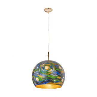 KOLARZ 0392.31L.3.AQ.BG LUNA lampa wisząca złoto 24K