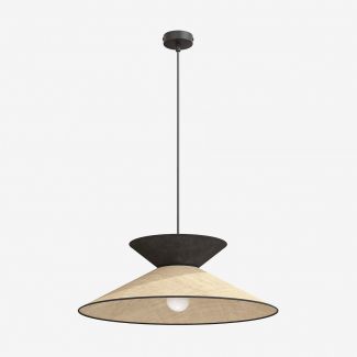 EMIBIG 1768/1 SOFTA 1 RATTAN BLACK Lampa wisząca