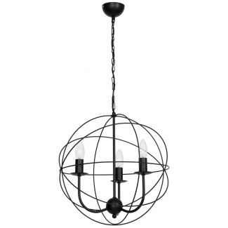 LUMINEX 5134 oprawa sufitowa Globe żyrandol czarny