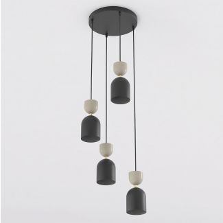 EMIBIG 1738/4PREM GAUDI 4PREM BLACK MOKKA Lampa wisząca
