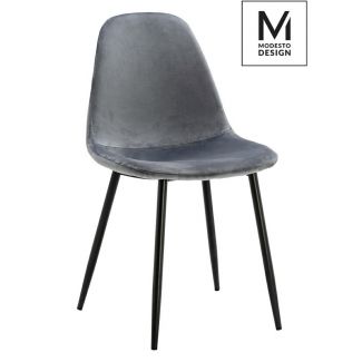 Modesto Design PM069.GREY.VELVET MODESTO krzesło LUCY szare - welur, metal
