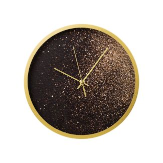 EUROFIRANY 389833 Dekoracyjny zegar ścienny  czarny
