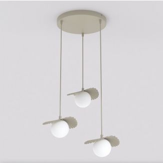 EMIBIG 1760/3 FLORA 3PREM MOKKA OPAL Lampa wisząca