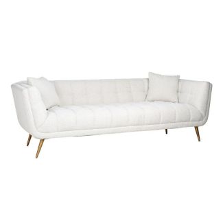RICHMOND S5126 WHITE sofa HUXLEY BOUCLE - biała, szczotkowane złoto