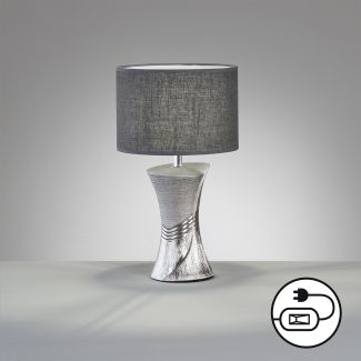 FISCHER & HONSEL 50724 Louis lampa stołowa srebrny, szary