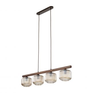 TK-LIGHTING 11070 SALVIA BROWN LAMPA WISZACA 4XE14