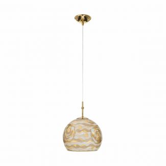 KOLARZ 0392.31S.3.AQ.CH LUNA lampa wisząca złoto 24K