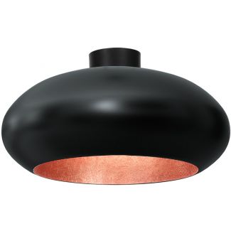 LUMINEX 1622 plafon oval (dia 500) black/copper 1