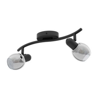 EGLO 98625 LAMPA POLLICA SPOT WELLE/2 E14 SCHWARZ/SW-TRANSP.POLLICA