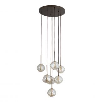 TK-LIGHTING 11328 LAVA BROWN LAMPA WISZĄCA 7XG9