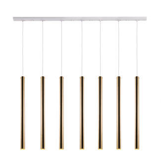 ANTIGO Lampa wisząca Akadi 7 - Mosiądz polerowany-biała (700 mm) 8890
