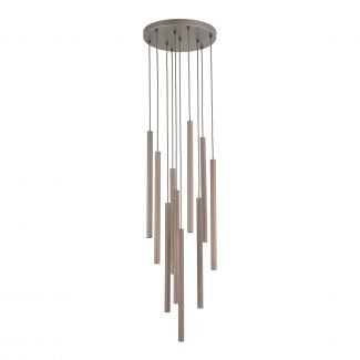 TK-LIGHTING 11493 FERRO NEW BROWN LAMPA WISZĄCA 10XG9 KOŁO