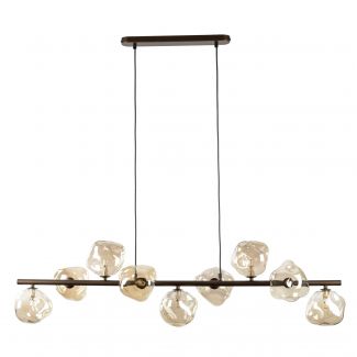 TK-LIGHTING 11037 LAVA BROWN LAMPA WISZĄCA 9XG9