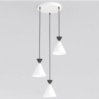 EMIBIG 1743/3PREM KLEVER 3PREM WHITE BLACK Lampa wisząca