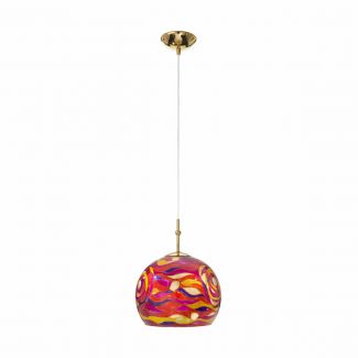 KOLARZ 0392.31S.3.AQ.RV LUNA lampa wisząca złoto 24K