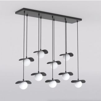 EMIBIG 1758/9 FLORA 9 BLACK OPAL Lampa wisząca