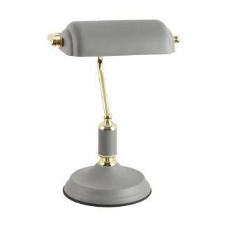 ZUMALINE 003064-024672 ROMA lampa biurkowa szarymatowy, złoty, biały