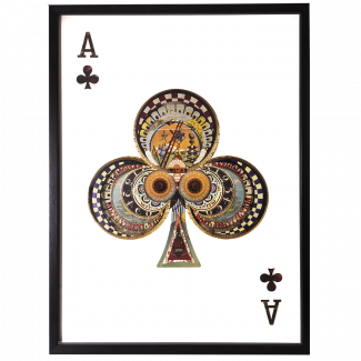 EVOLUTIONHOME Playing Cards 104-9064 Obraz 3D Ace Clubs