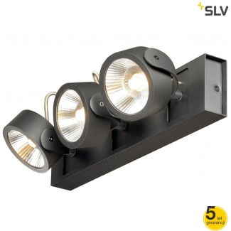 SLV 1000131 KALU LED 3 LAMPA ŚCIENNA / LAMPA SUFITOWA CZARNY 3000K 60°