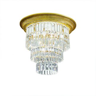 KOLARZ 0346.14L.3 MILORD CRYSTAL lampa sufitowa złoto 24K