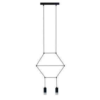 Step into Design XT037-2P Lampa wisząca LINEA-2 czarna 35 cm