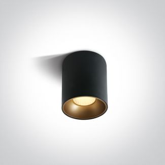ONE LIGHT 12112Z/B/W Trizin czarny cylinder COB LED 3000K 12W + czarny & mosiężny