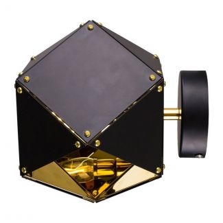 Step into Design ST-8861-1 Lampa ścienna NEW GEOMETRY-1 czarno złota 15,5 cm