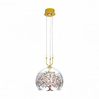 KOLARZ 0392.31+1L.3.AL.MT LUNA lampa wisząca złoto 24K