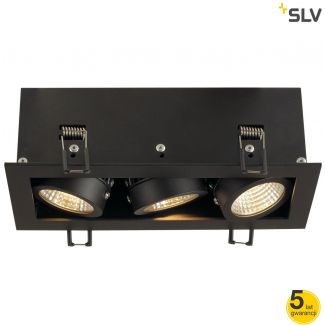 SLV 115720 KADUX LED DL zestaw, czarna matowa, 3x9W, 38°, 3000K, z zasilaczem