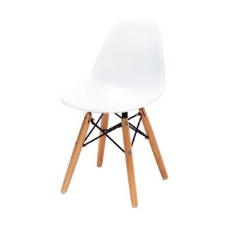 King Home 130DPP4.WHITE Krzesło dziecięce JUNIOR DSW PREMIUM białe - polipropylen, nogi bukowe