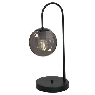 LUMINEX 3699 oprawa przenośna Cambridge lampa stołowa czarny przydymiony