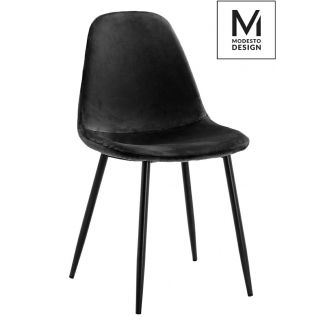 Modesto Design PM069.BLACK.VELVET MODESTO krzesło LUCY czarne - welur, metal