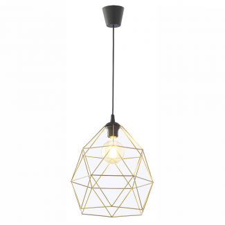 TK-LIGHTING 3457 GALAXY BLACK / GOLD LAMPA WISZĄCA 1XL