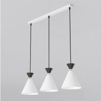 EMIBIG 1743/3 KLEVER 3 WHITE BLACK Lampa wisząca