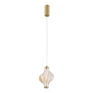 TK-LIGHTING 18212 ELVA BRASS LAMPA WISZĄCA LED 8W