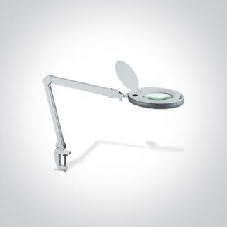 ONE LIGHT 61066/W Neraida biała lampa biurkowa z lupą LED 3000K 8W