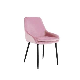 Modesto Design J-03.LIGHT.PINK MODESTO krzesło CLOVER pudrowy róż - welur, metal