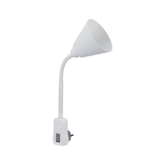 PAULMANN PL95428 Lampa wtyczkowa Junus E14 Biały elastyczne ramię