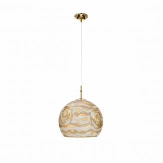 KOLARZ 0392.31M.3.AQ.CH LUNA lampa wisząca złoto 24K