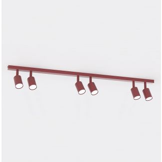 EMIBIG 1704/6 FLASH 6 BURGUNDY Lampa sufitowa