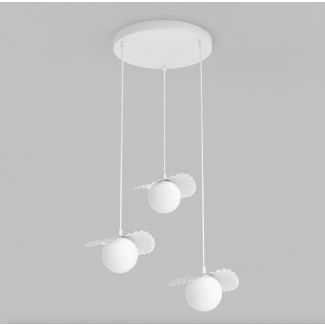 EMIBIG 1759/3 FLORA 3PREM WHITE OPAL Lampa wisząca
