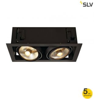 SLV 115550 KADUX 2 ES111 lampa typu downlight, kwadrat, czarna matowa, maks. 2x50W